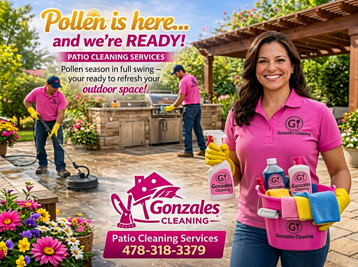 Patio cleaning services - Pollen season special
