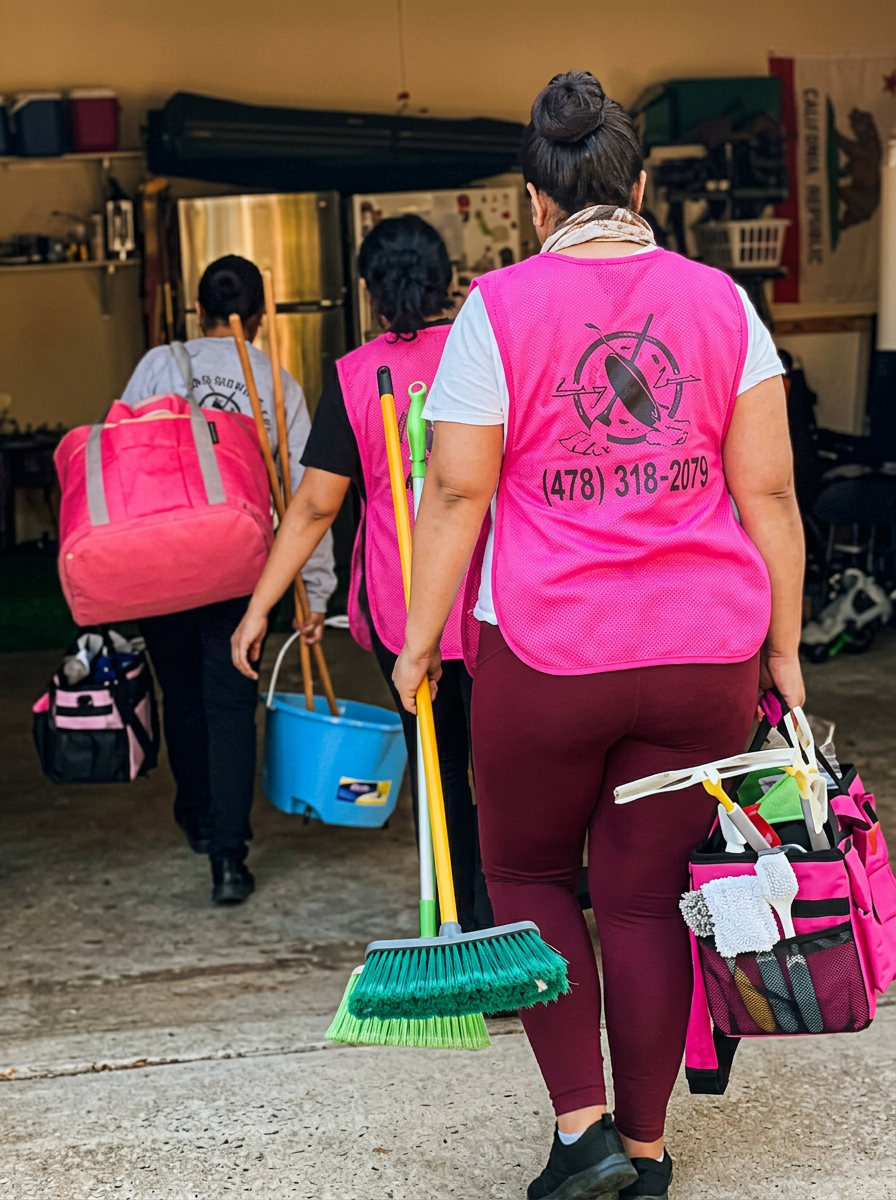 Gonzales Cleaning team heading to work